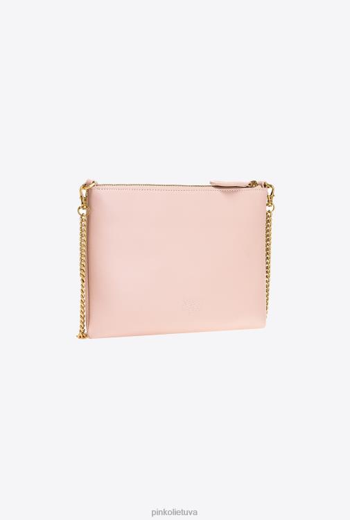 kryžminiai krepšiai | DH06P1187 plokščias meilės krepšys tiesiog Pinko dulkėtas rausvas senovinis auksas