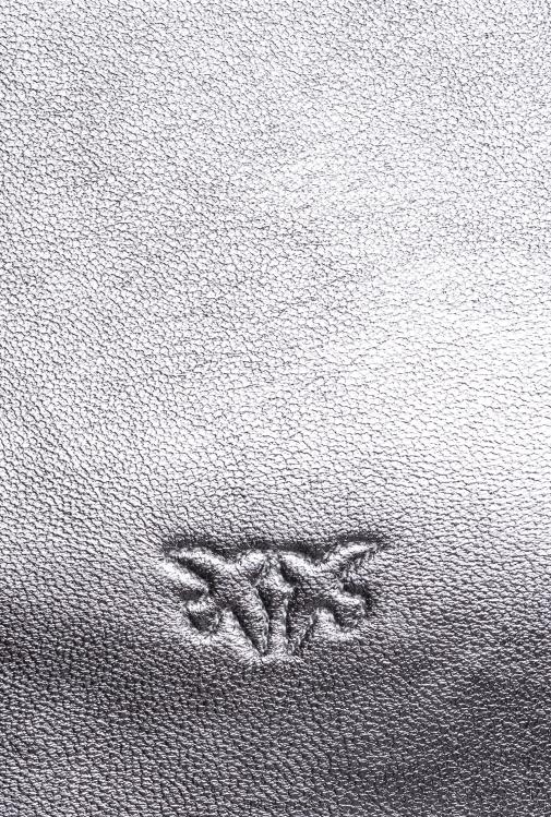 kryžminiai krepšiai | DH06P1195 folija klasikinis plokščias meilės krepšys Pinko sidabras-senas sidabras