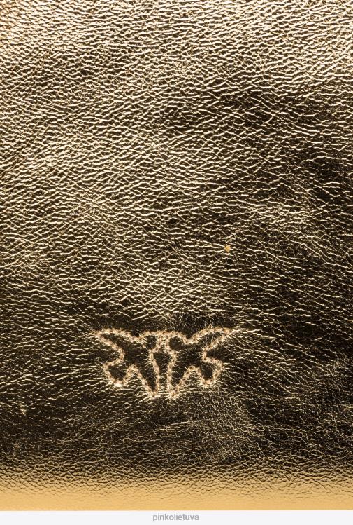 kryžminiai krepšiai | DH06P1196 folija klasikinis plokščias meilės krepšys Pinko senovinis auksas