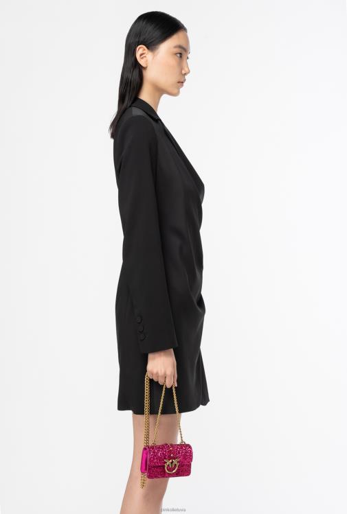 microlove maišeliai | DH06P1209 mikro meilės krepšys grūdėtas blizgučiai Pinko rožinis-senovinis auksas