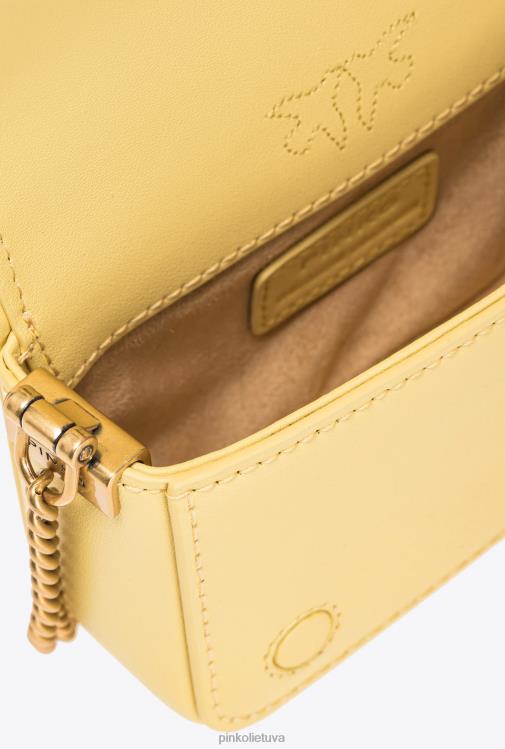 microlove maišeliai | DH06P1220 mikro meilės krepšys spustelėkite pilnas kalnų krištolas Pinko vandeningas geltonas-antikvarinis auksas