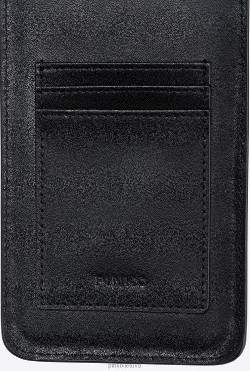 microlove maišeliai | DH06P1238 odinis išmaniojo telefono laikiklis Pinko juodas-antikvarinis auksas