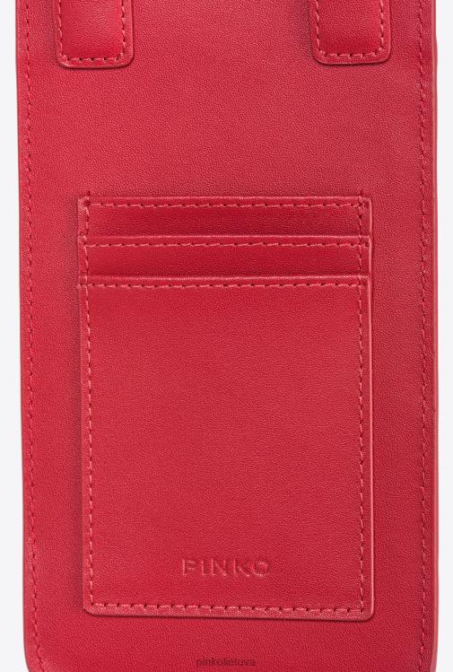 microlove maišeliai | DH06P1239 odinis išmaniojo telefono laikiklis Pinko granato raudonumo-antikvarinis auksas