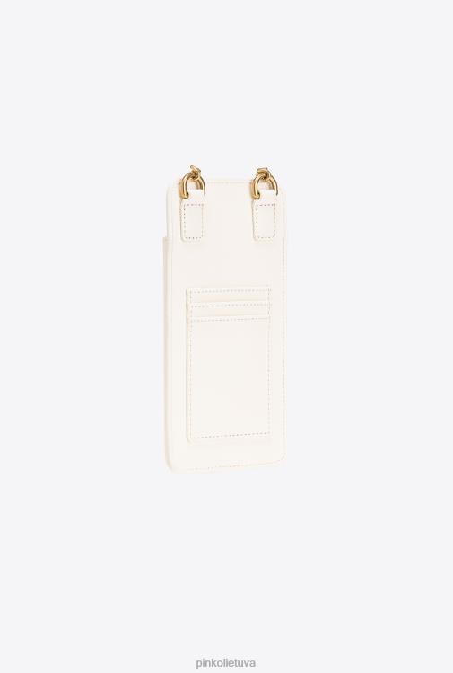 microlove maišeliai | DH06P1240 odinis išmaniojo telefono laikiklis Pinko baltas antikvarinis auksas