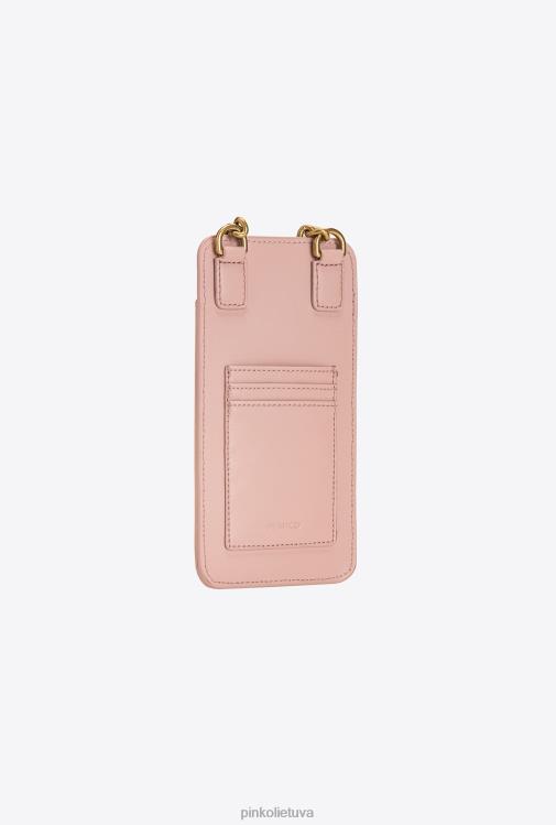 microlove maišeliai | DH06P1243 odinis išmaniojo telefono laikiklis Pinko dulkėtas rausvas senovinis auksas