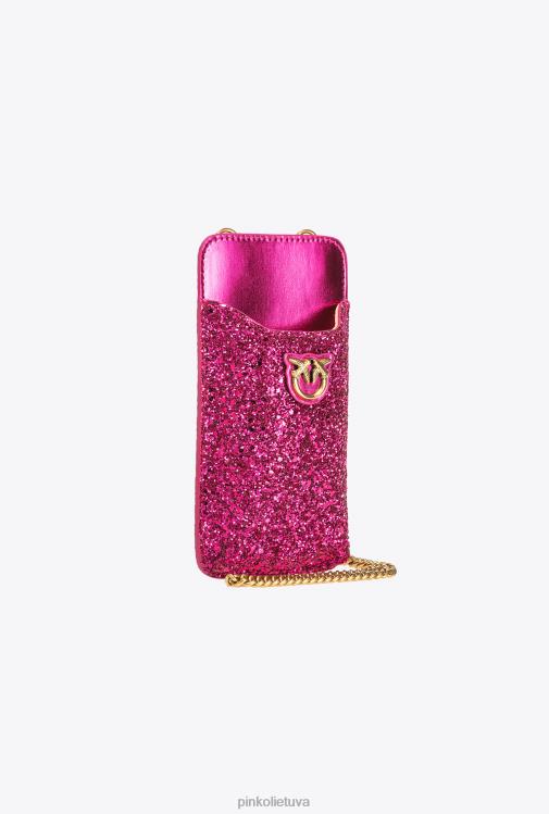 microlove maišeliai | DH06P1245 blizgantis išmaniojo telefono laikiklis Pinko rožinis-senovinis auksas