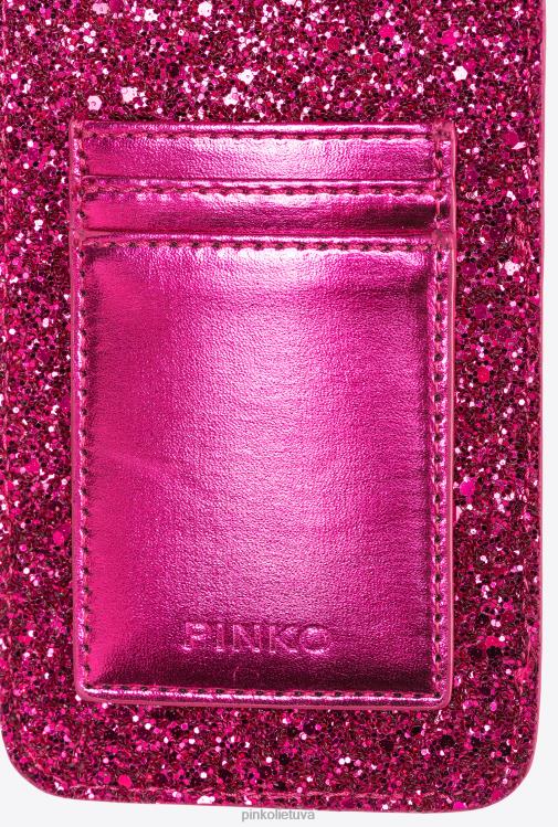 microlove maišeliai | DH06P1245 blizgantis išmaniojo telefono laikiklis Pinko rožinis-senovinis auksas