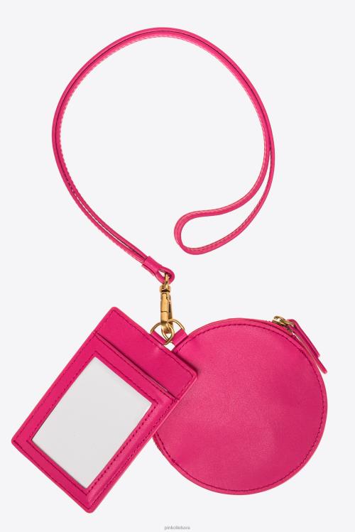 microlove maišeliai | DH06P1257 odiniai kaklo maišeliai Pinko rožinis-senovinis auksas