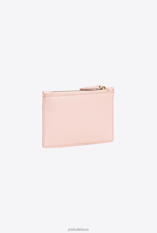 sankabos krepšiai | DH06P1181 kortelių laikiklis su užtrauktuku Pinko dulkėtas rausvas senovinis auksas