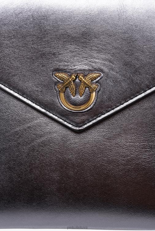 sankabos krepšiai | DH06P1202 laminuotas plokščias krepšys Pinko sidabras-antikvarinis auksas