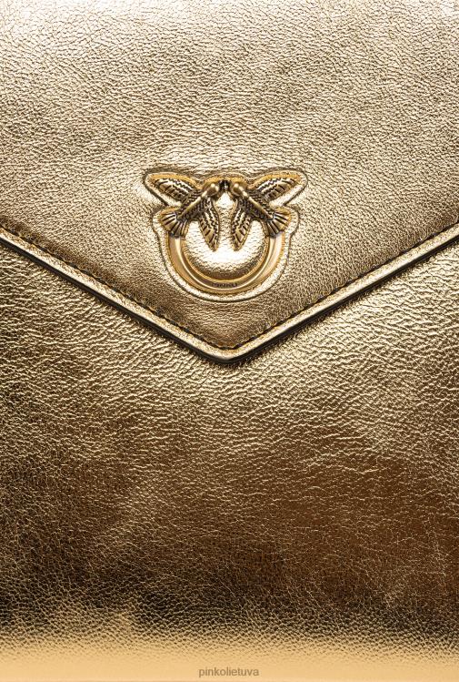 sankabos krepšiai | DH06P1203 laminuotas plokščias krepšys Pinko senovinis auksas