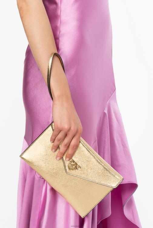 sankabos krepšiai | DH06P1203 laminuotas plokščias krepšys Pinko senovinis auksas