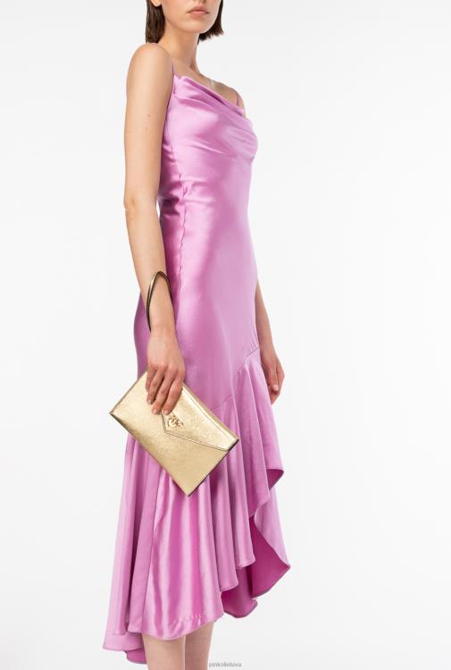 sankabos krepšiai | DH06P1203 laminuotas plokščias krepšys Pinko senovinis auksas