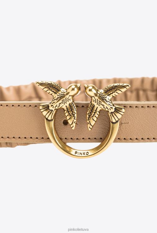 diržai | DH06P989 plonas meilės paukščių diržas su surinkimu Pinko dulkėtas rausvas senovinis auksas