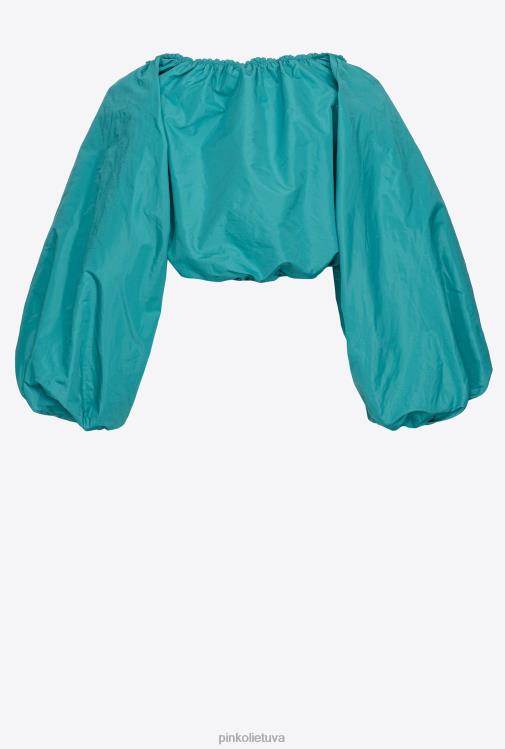 gūžteli pečiais | DH06P629 taftas gūžteli pečiais Pinko mėlyna