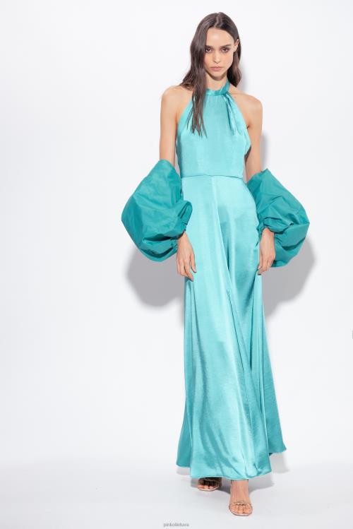 gūžteli pečiais | DH06P629 taftas gūžteli pečiais Pinko mėlyna