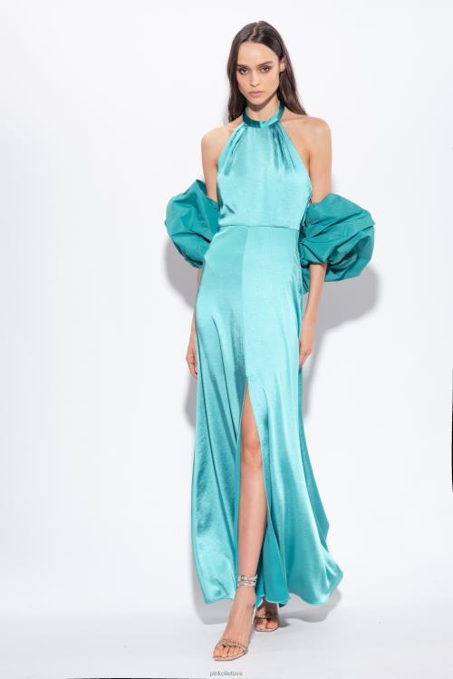 gūžteli pečiais | DH06P629 taftas gūžteli pečiais Pinko mėlyna