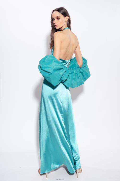 gūžteli pečiais | DH06P629 taftas gūžteli pečiais Pinko mėlyna