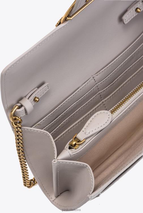 piniginės | DH06P1124 meilės krepšys tiesiog piniginė Pinko pingvinas pilkai antikvarinis auksas