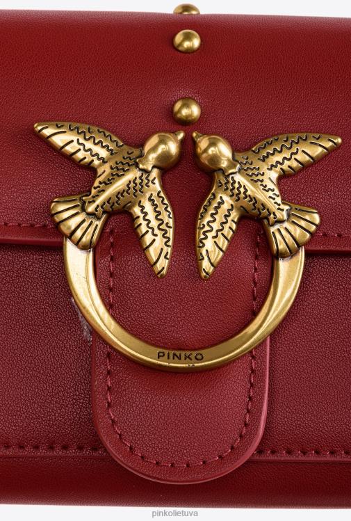 piniginės | DH06P1126 lovebag tiesiog piniginė Pinko rubino raudonumo – antikvarinis auksas