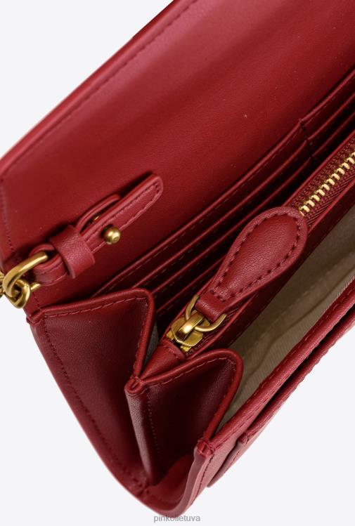 piniginės | DH06P1126 lovebag tiesiog piniginė Pinko rubino raudonumo – antikvarinis auksas