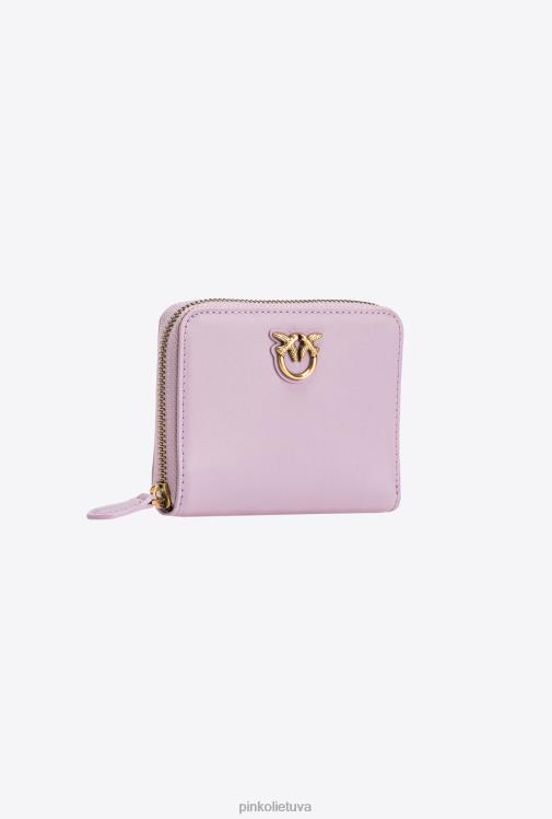 piniginės | DH06P1143 kvadratinė odinė rankinė su užtrauktuku Pinko vilkdalgis-senovinis auksas