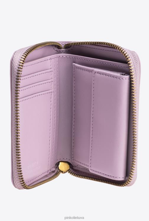 piniginės | DH06P1143 kvadratinė odinė rankinė su užtrauktuku Pinko vilkdalgis-senovinis auksas