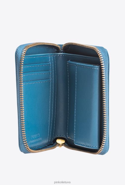 piniginės | DH06P1144 kvadratinė odinė rankinė su užtrauktuku Pinko žalsvai melsvai antikvarinis auksas