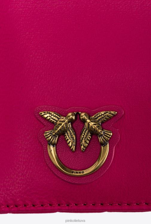 piniginės | DH06P1161 kortelių laikiklis su užtrauktuku ševrono raštais Pinko rožinis-senovinis auksas